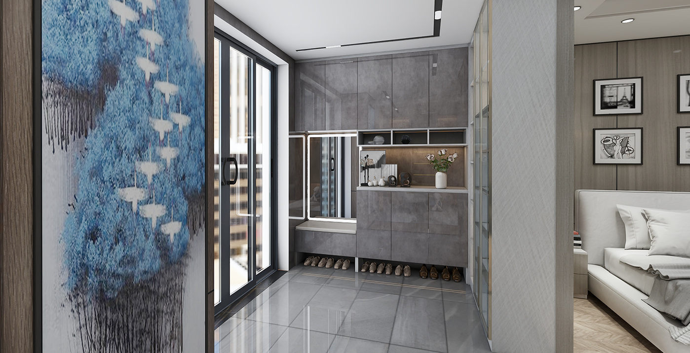 玄关鞋柜-星砂灰